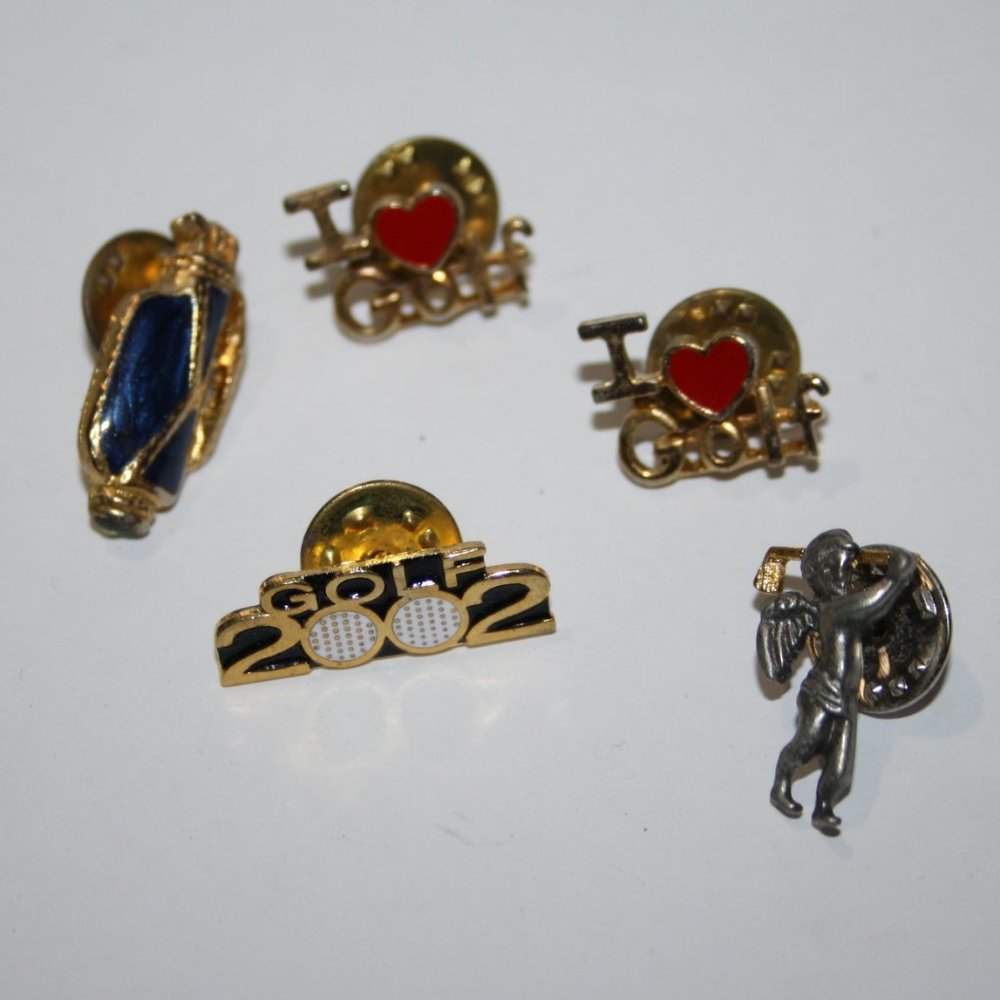 Vintage gold Golf pin lot